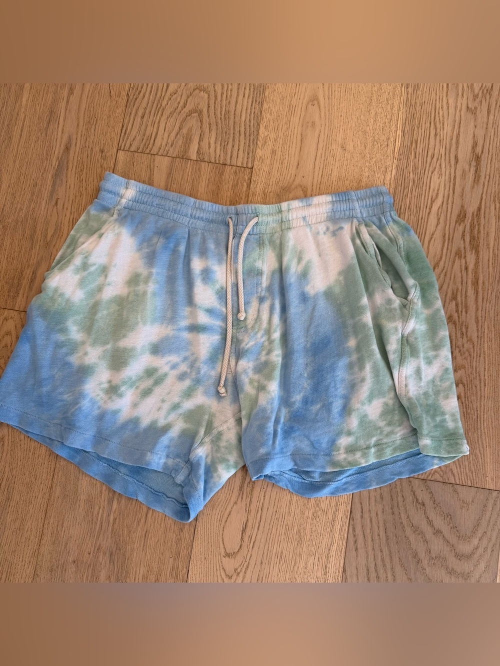 J.Crew - Blue Green Tie Dye Knit Sweat Shorts - M